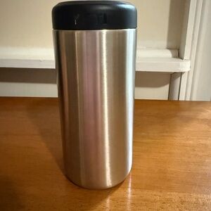 YETI Silver Tumbler with Black Lid